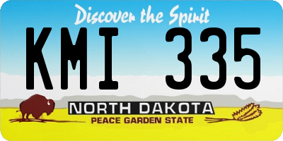 ND license plate KMI335