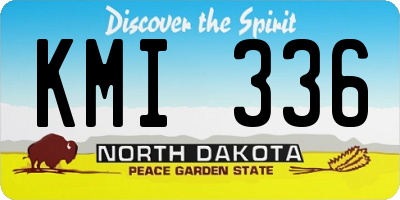 ND license plate KMI336