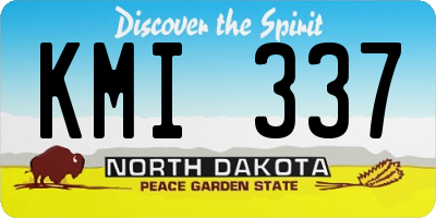 ND license plate KMI337