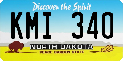 ND license plate KMI340