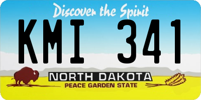 ND license plate KMI341