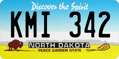 ND license plate KMI342