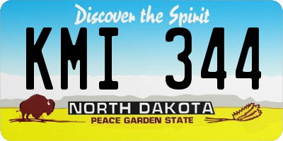 ND license plate KMI344