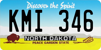 ND license plate KMI346