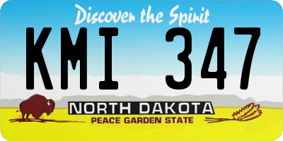 ND license plate KMI347