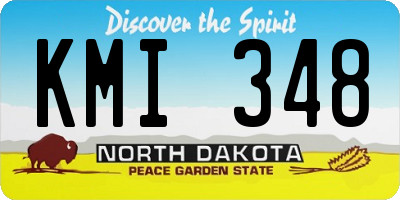 ND license plate KMI348