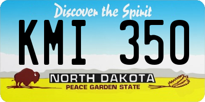 ND license plate KMI350