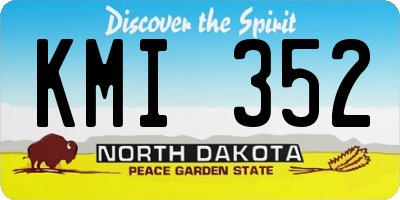 ND license plate KMI352