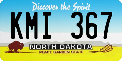 ND license plate KMI367