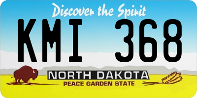 ND license plate KMI368