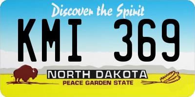 ND license plate KMI369