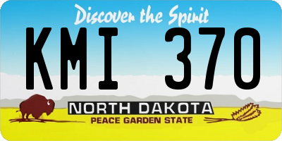 ND license plate KMI370