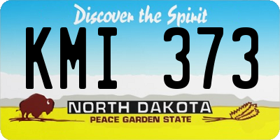 ND license plate KMI373