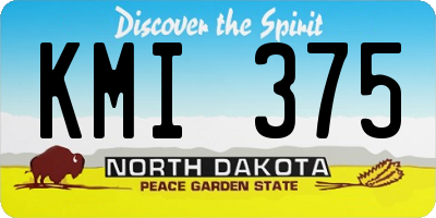 ND license plate KMI375