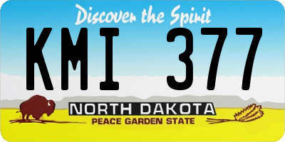 ND license plate KMI377