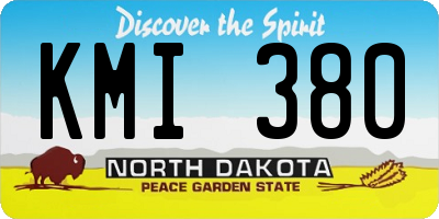 ND license plate KMI380