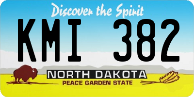 ND license plate KMI382