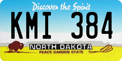 ND license plate KMI384