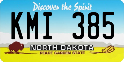 ND license plate KMI385