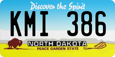 ND license plate KMI386