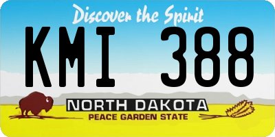 ND license plate KMI388