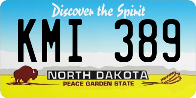 ND license plate KMI389