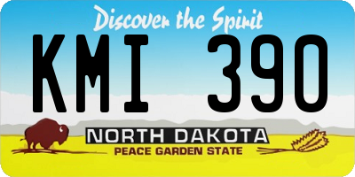 ND license plate KMI390