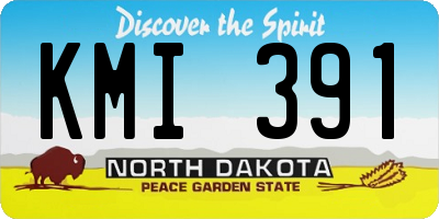 ND license plate KMI391