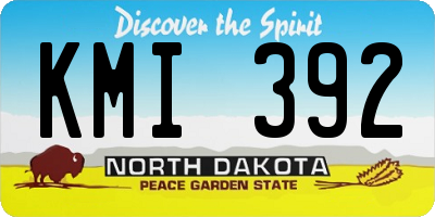 ND license plate KMI392