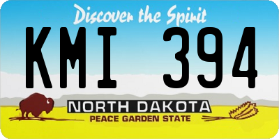 ND license plate KMI394