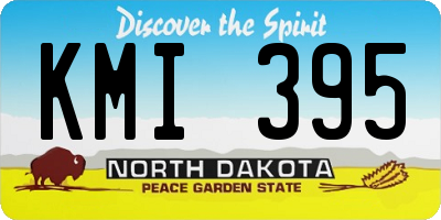 ND license plate KMI395