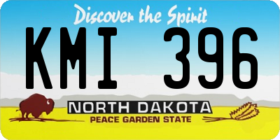 ND license plate KMI396