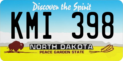 ND license plate KMI398