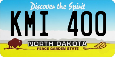 ND license plate KMI400