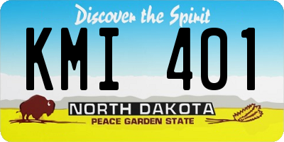 ND license plate KMI401