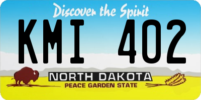 ND license plate KMI402
