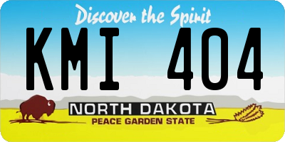 ND license plate KMI404