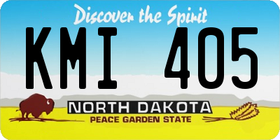ND license plate KMI405