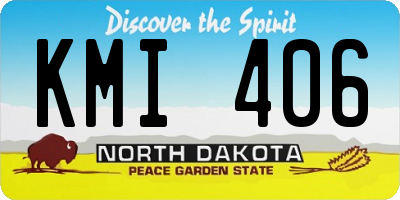 ND license plate KMI406