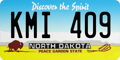 ND license plate KMI409