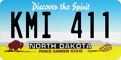 ND license plate KMI411