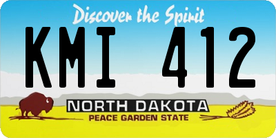 ND license plate KMI412