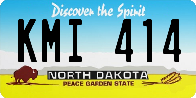 ND license plate KMI414
