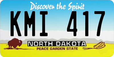 ND license plate KMI417