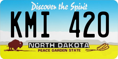 ND license plate KMI420