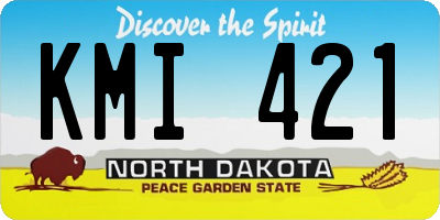 ND license plate KMI421