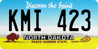 ND license plate KMI423