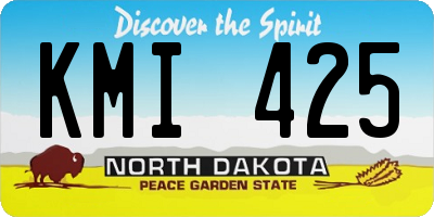 ND license plate KMI425