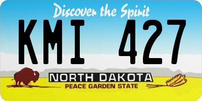 ND license plate KMI427