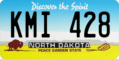 ND license plate KMI428